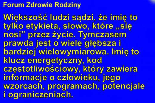 Imię to cechy charakteru człowieka